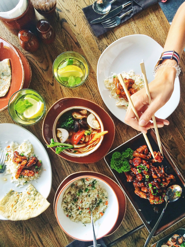 Asian Meals on the Table